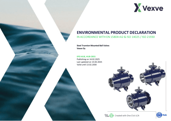 EPD HUB 2855 TrunnionMountedBallValves