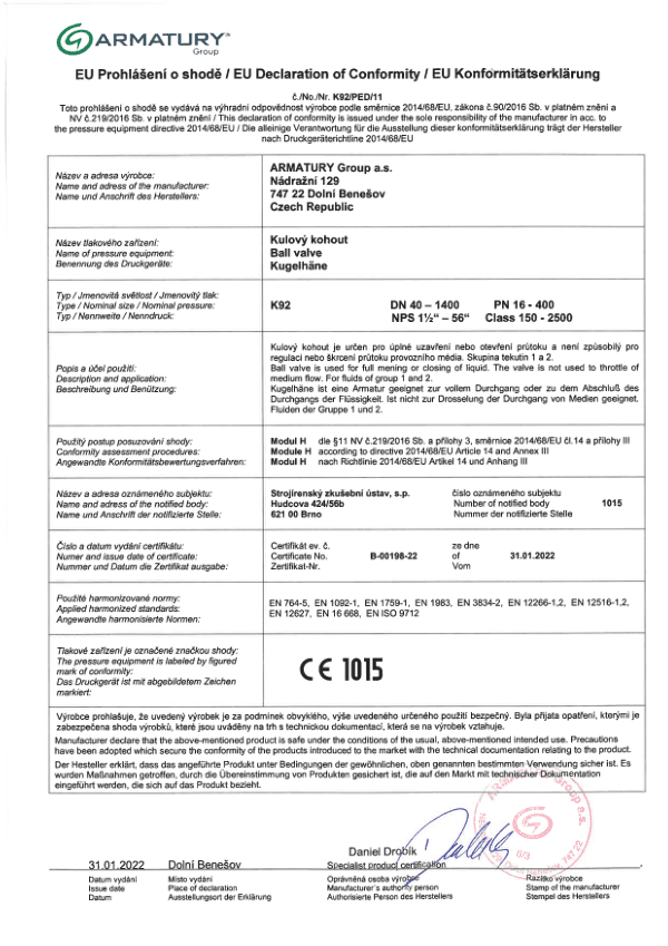 AG Declaration Of Conformity