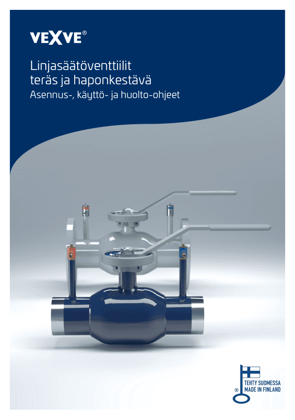 Linjasäätöventtiilit teräs ja haponkestävä, asennus-, käyttö- ja huolto-ohjeet