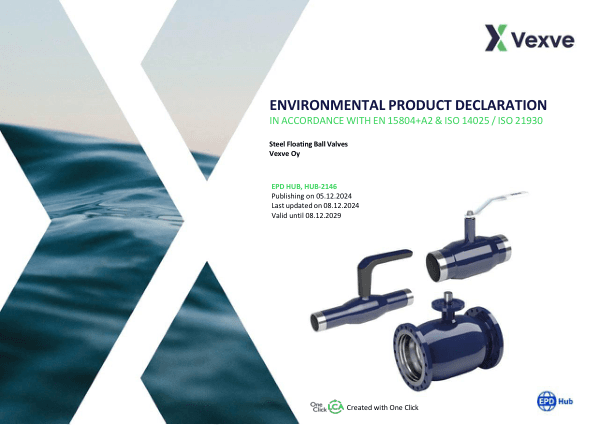 EPD HUB 2146 VexveSteelBallValves 2024 12 17