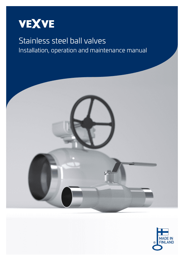 Stainless steel ball valves Installation, operation and maintenance manual
