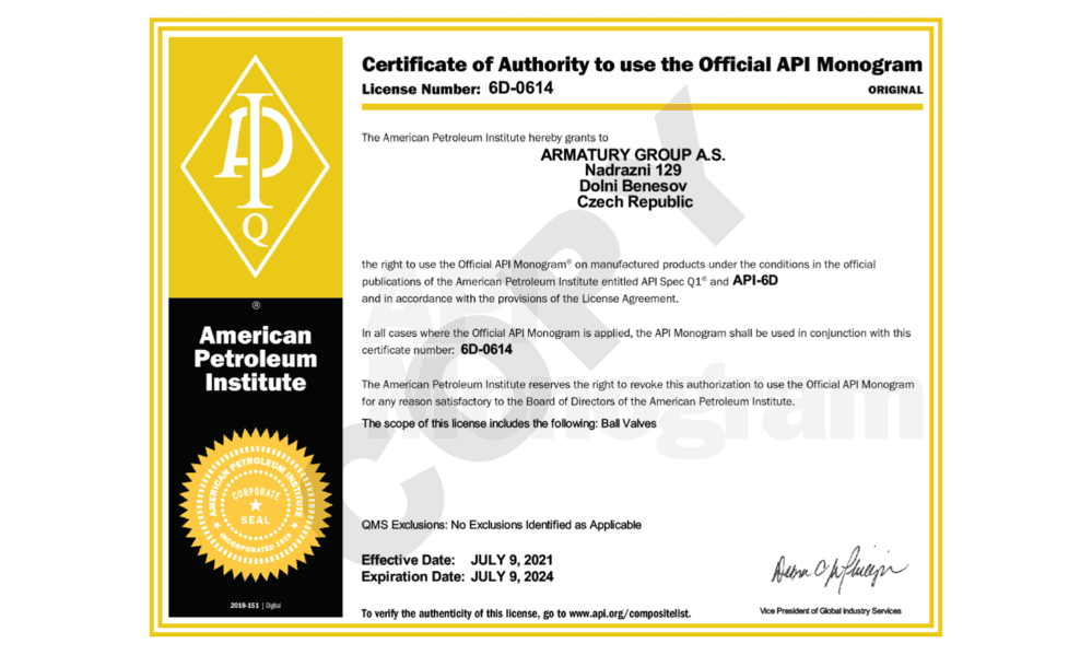 Successful audit helped get API certificate again